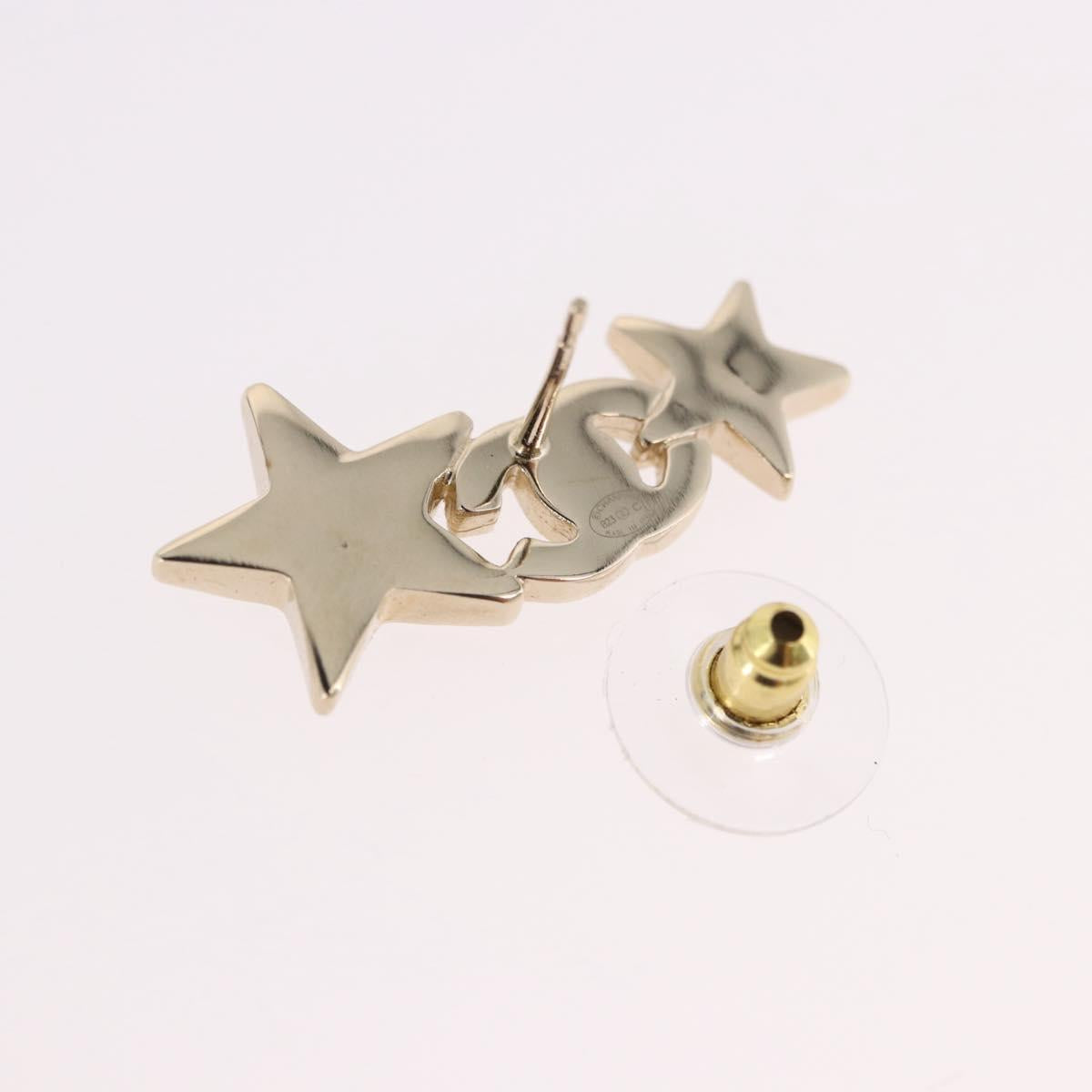 CHANEL Rhinestone COCO Mark Earring Metal Gold Tone CC Auth SW2653SM - Jerrillo image 10