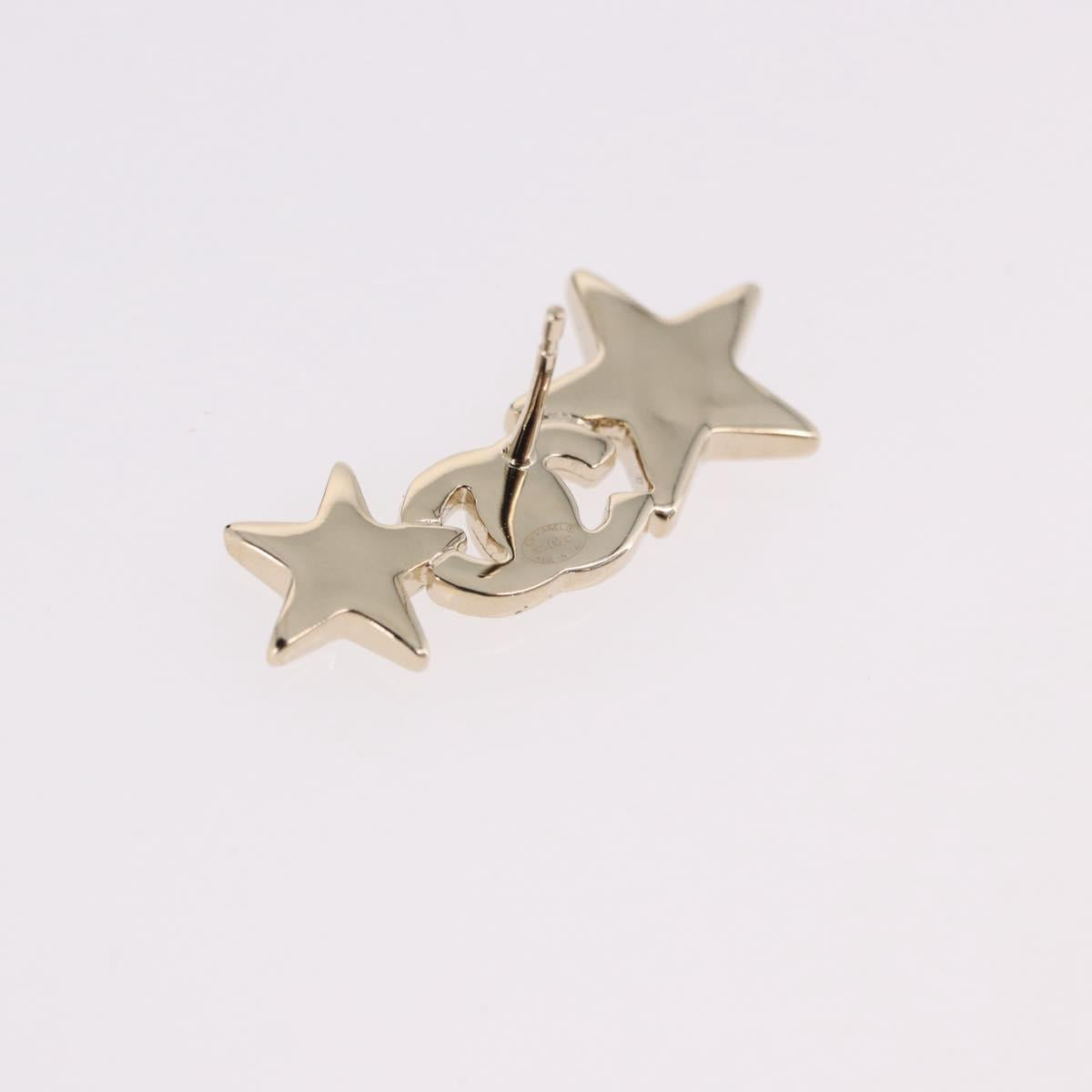 CHANEL Rhinestone COCO Mark Earring Metal Gold Tone CC Auth SW2653SM - Jerrillo image 5