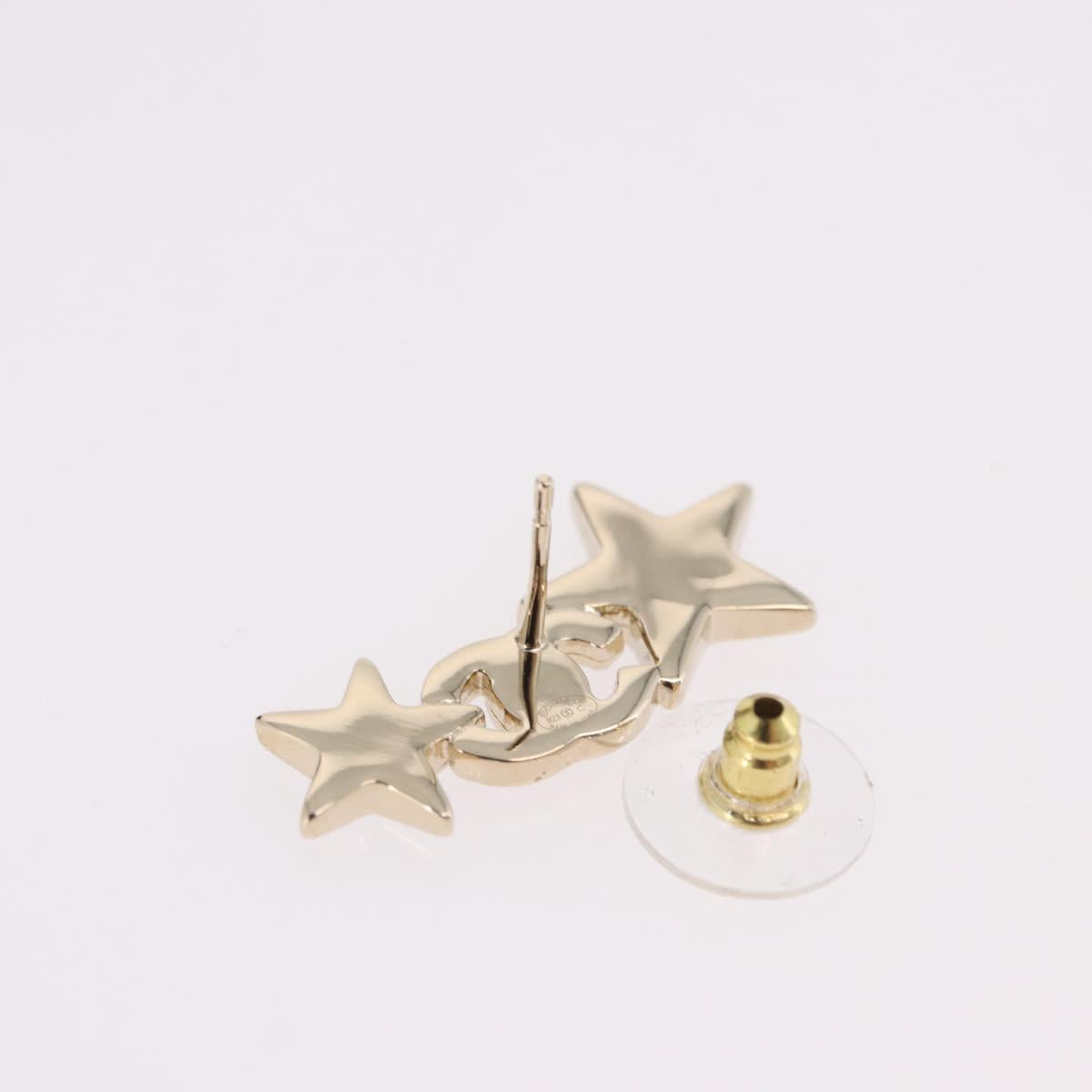 CHANEL Rhinestone COCO Mark Earring Metal Gold Tone CC Auth SW2653SM - Jerrillo image 6