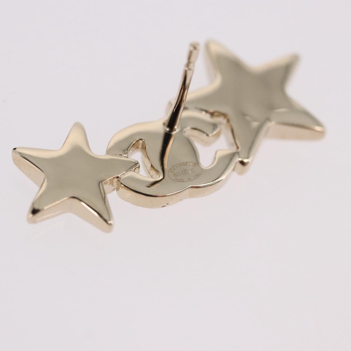 CHANEL Rhinestone COCO Mark Earring Metal Gold Tone CC Auth SW2653SM - Jerrillo image 7
