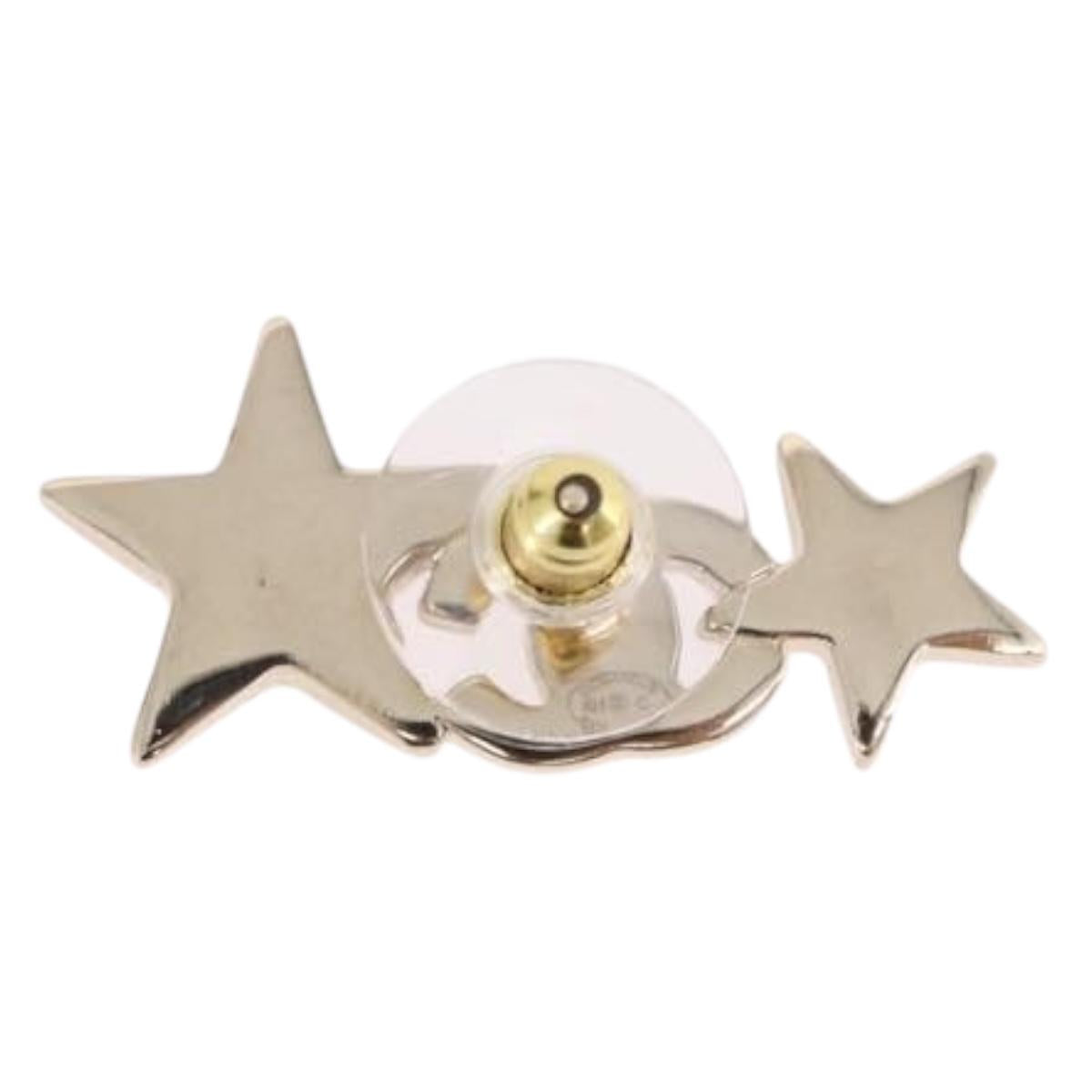 CHANEL Rhinestone COCO Mark Earring Metal Gold Tone CC Auth SW2653SM - Jerrillo image 9