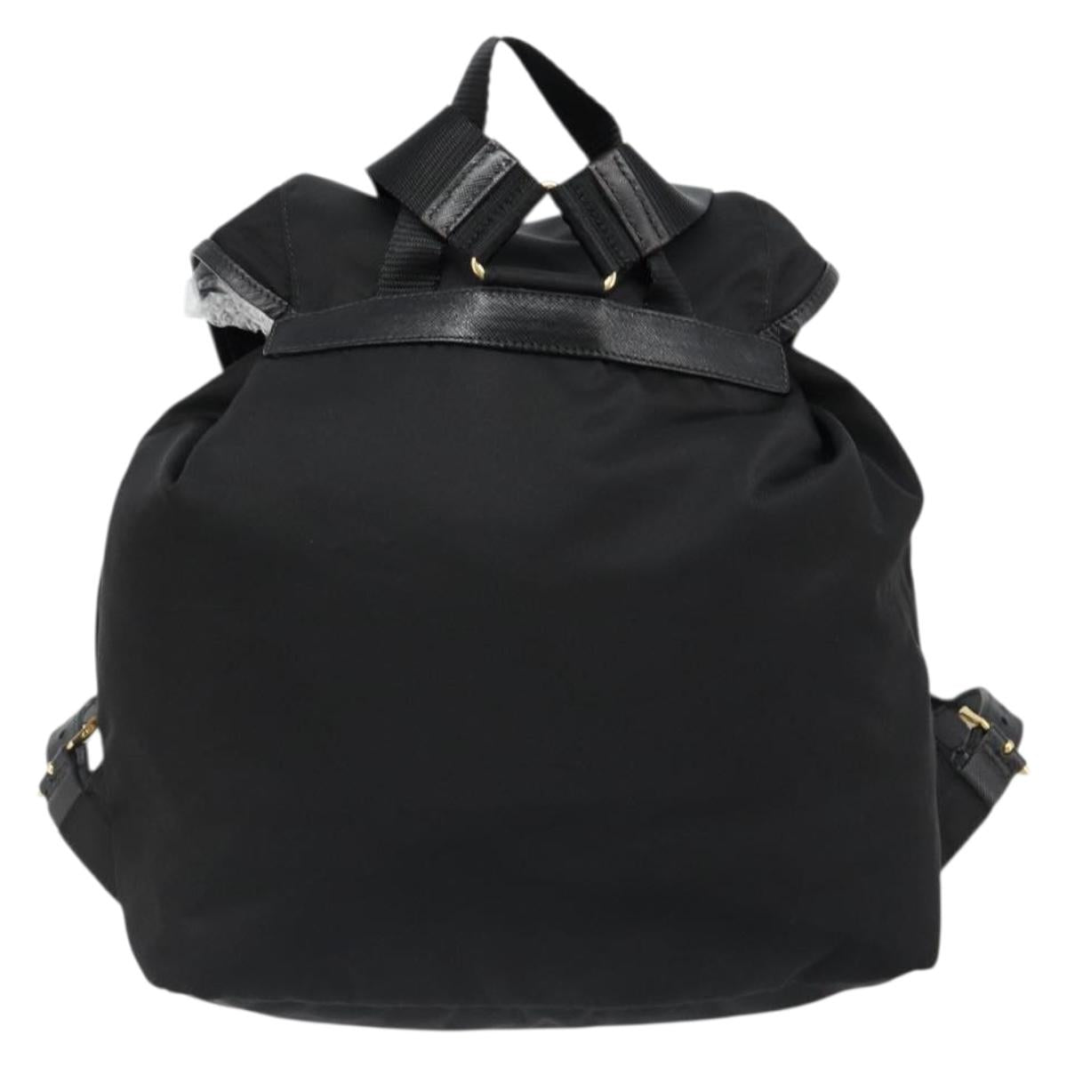 PRADA Backpack Nylon Black Gold Auth yk20532SAV - Jerrillo image 3