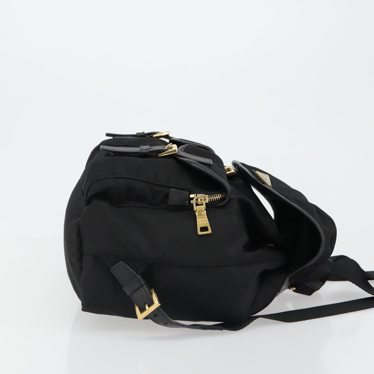 PRADA Backpack Nylon Black Gold Auth yk20532SAV - Jerrillo image 4