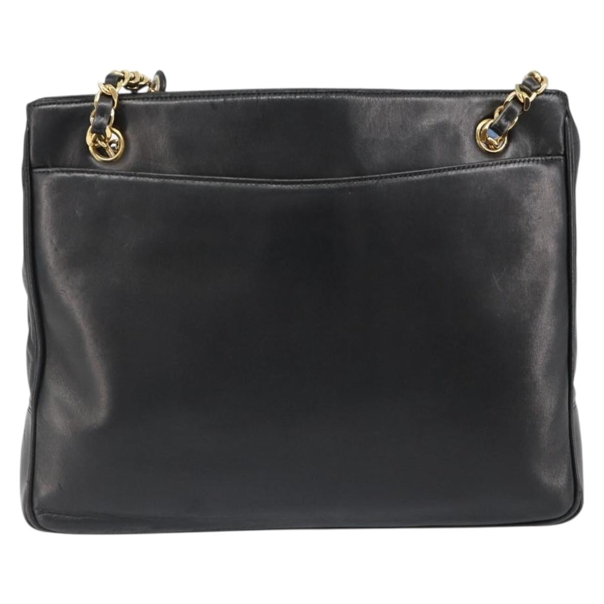 CHANEL COCO Mark Chain Tote Bag Leather Black Gold CC Auth yk20595 - Jerrillo image 2