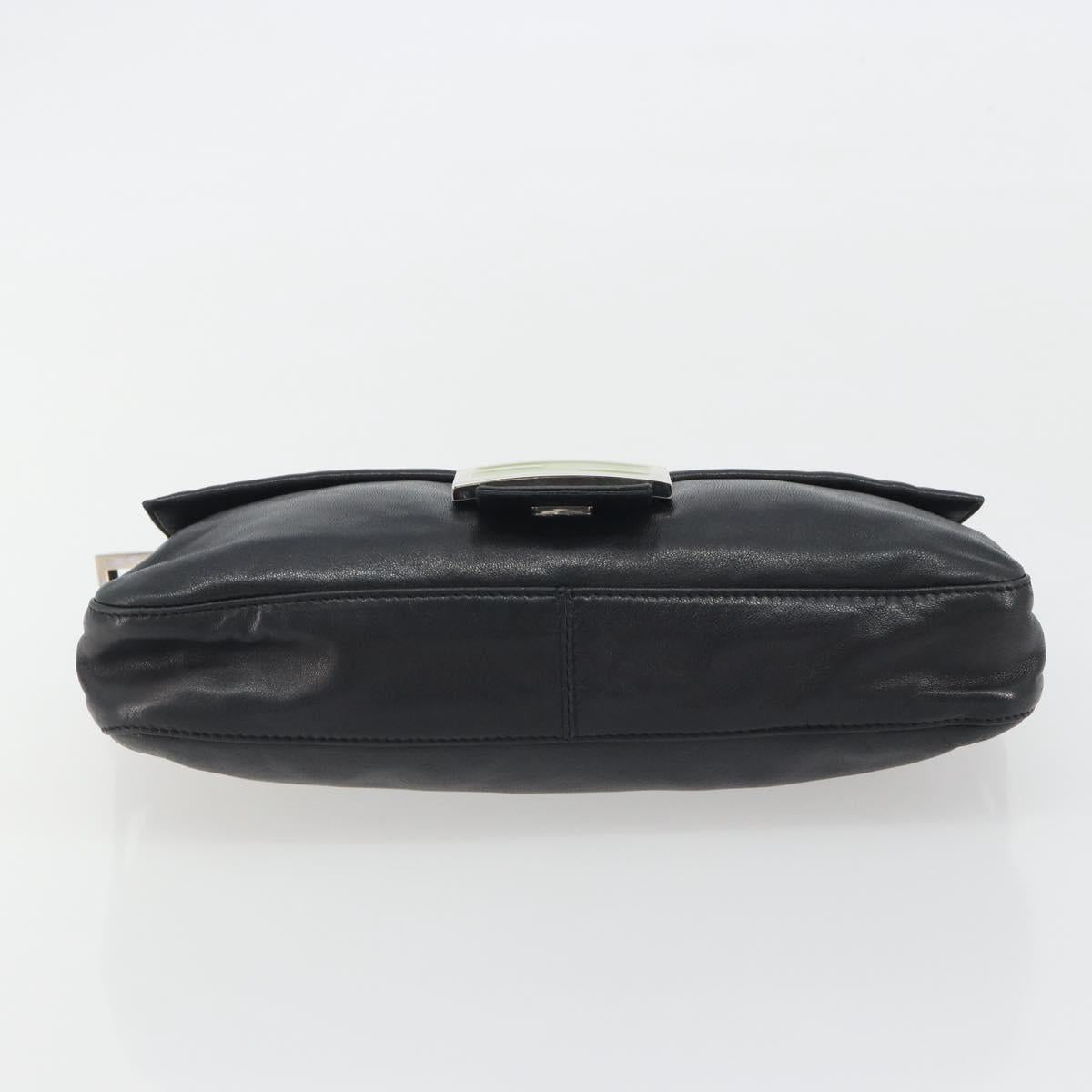 FENDI Mamma Baguette Shoulder Bag Leather Black Silver Auth yk20676SAM - Jerrillo image 5