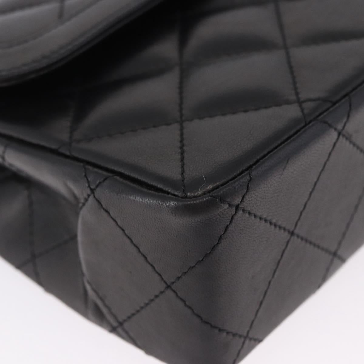 CHANEL Matelasse 28 Chain Hand Bag Lamb Skin Paris Limited Black Auth yk20684SAM - Jerrillo image 10