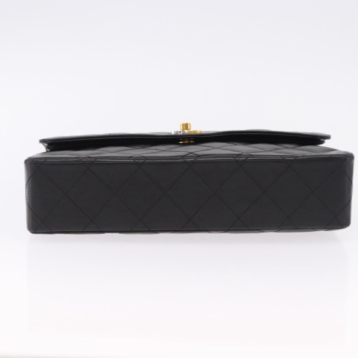 CHANEL Matelasse 28 Chain Hand Bag Lamb Skin Paris Limited Black Auth yk20684SAM - Jerrillo image 9