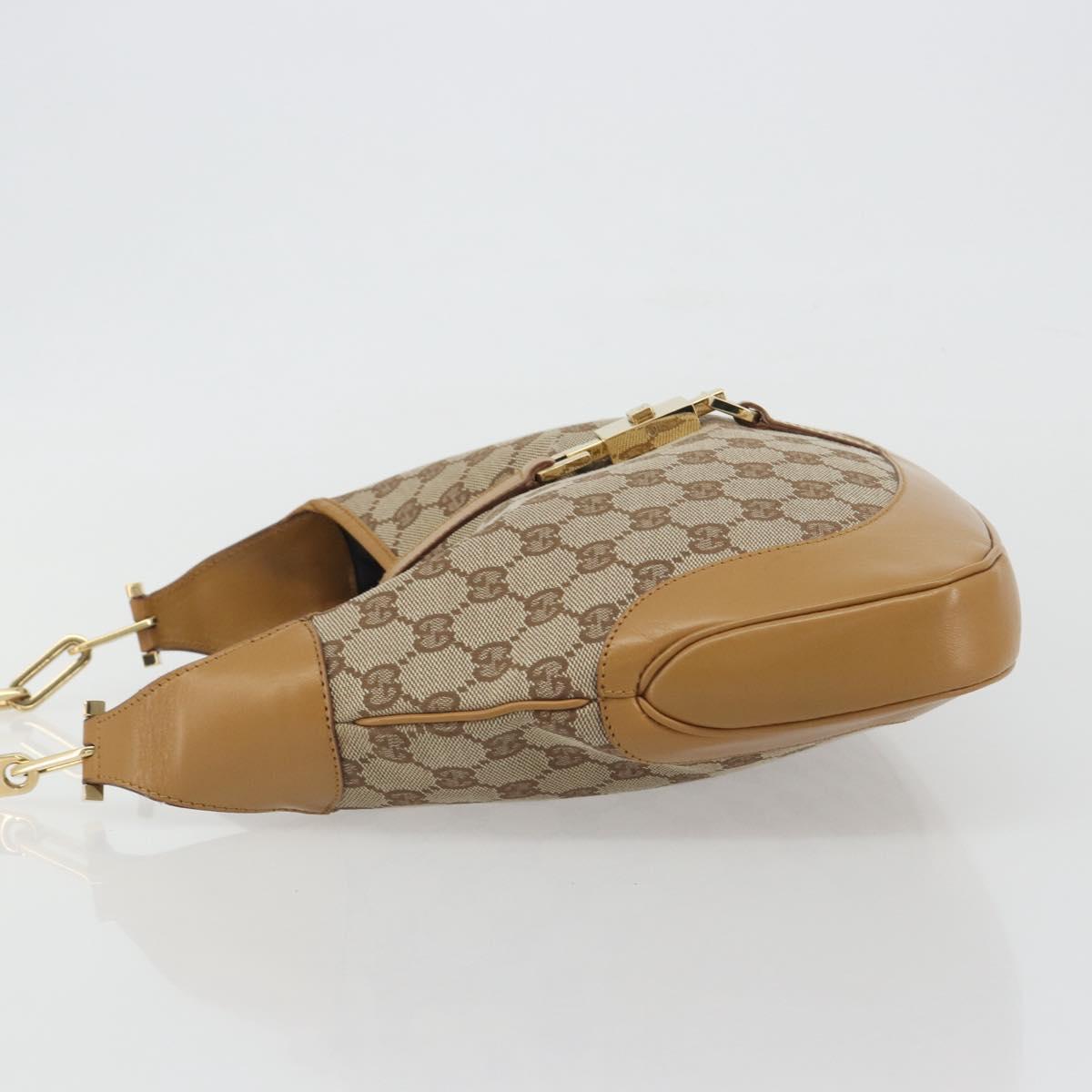 GUCCI GG Canvas Jackie Chain Shoulder Bag Beige Gold 001-4015 Auth yk20704SAV - Jerrillo image 4