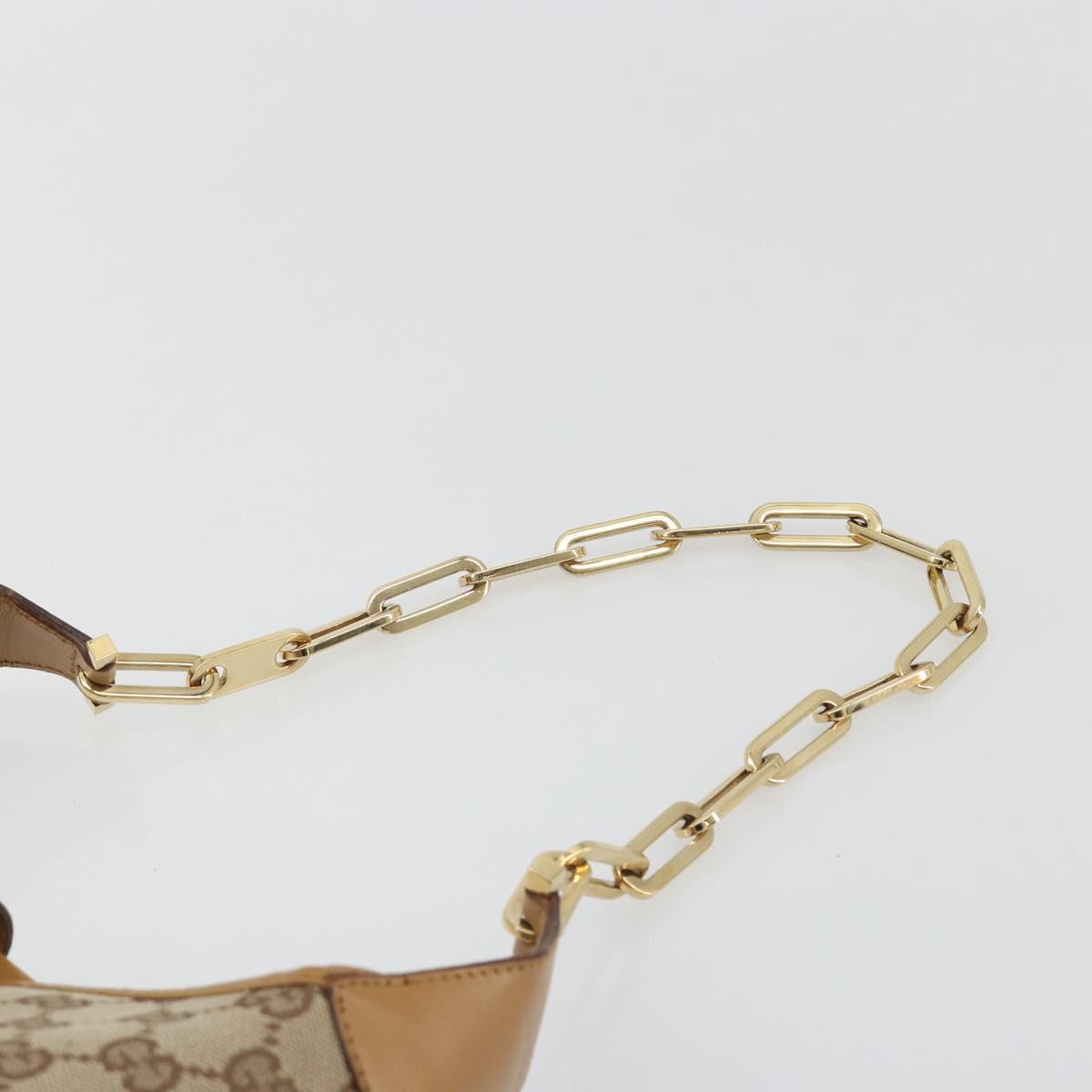 GUCCI GG Canvas Jackie Chain Shoulder Bag Beige Gold 001-4015 Auth yk20704SAV - Jerrillo image 8