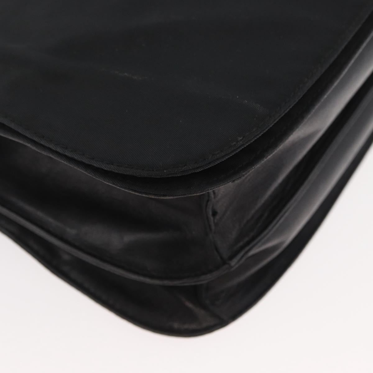PRADA Shoulder Bag Nylon Black Silver Auth YKZ1095A - Jerrillo image 9