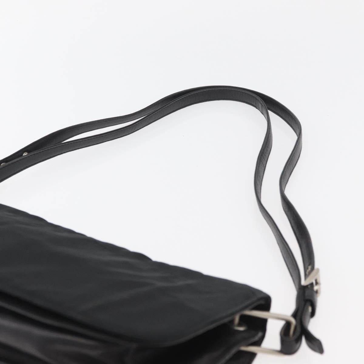 PRADA Shoulder Bag Nylon Black Silver Auth YKZ1095A - Jerrillo image 8