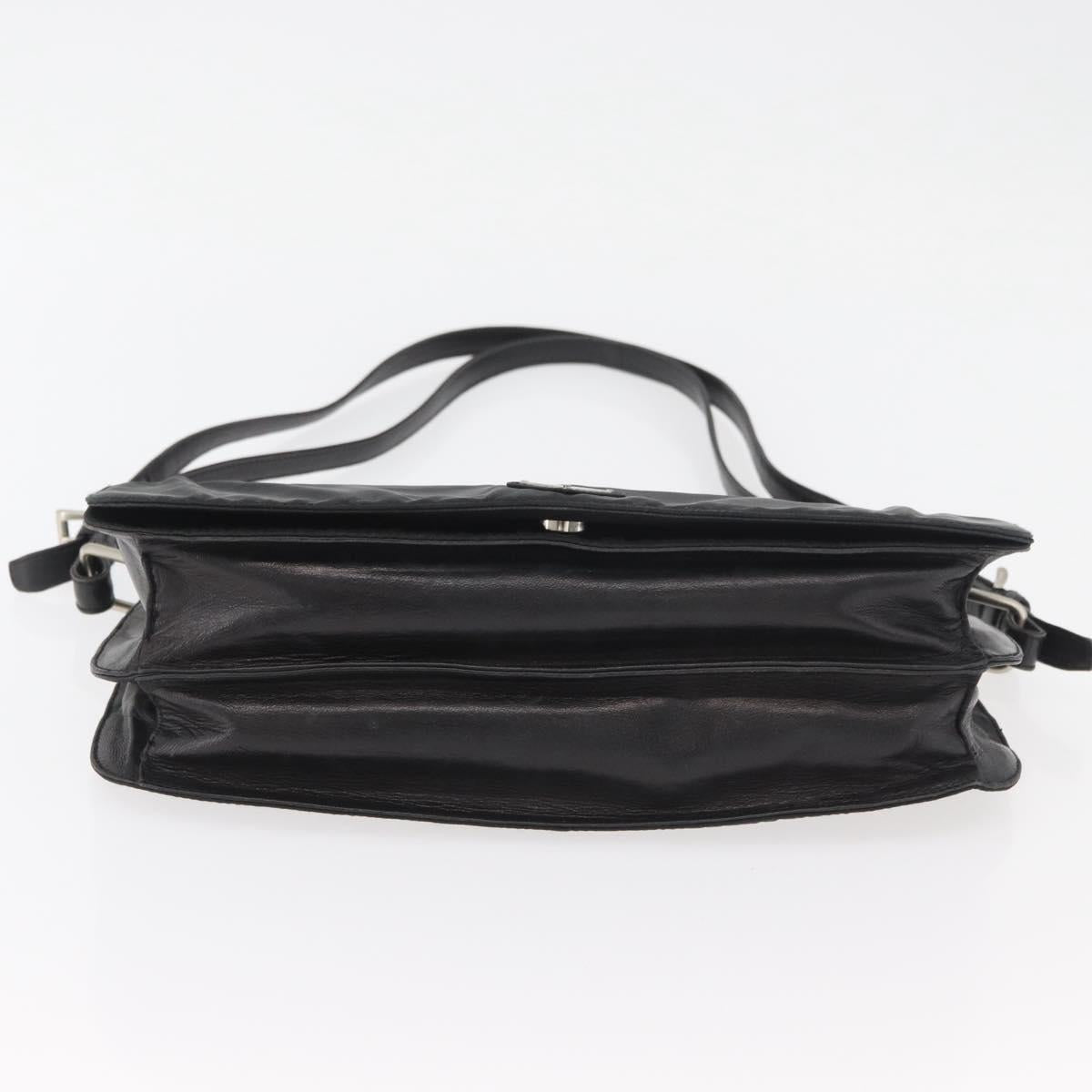 PRADA Shoulder Bag Nylon Black Silver Auth YKZ1095A - Jerrillo image 5