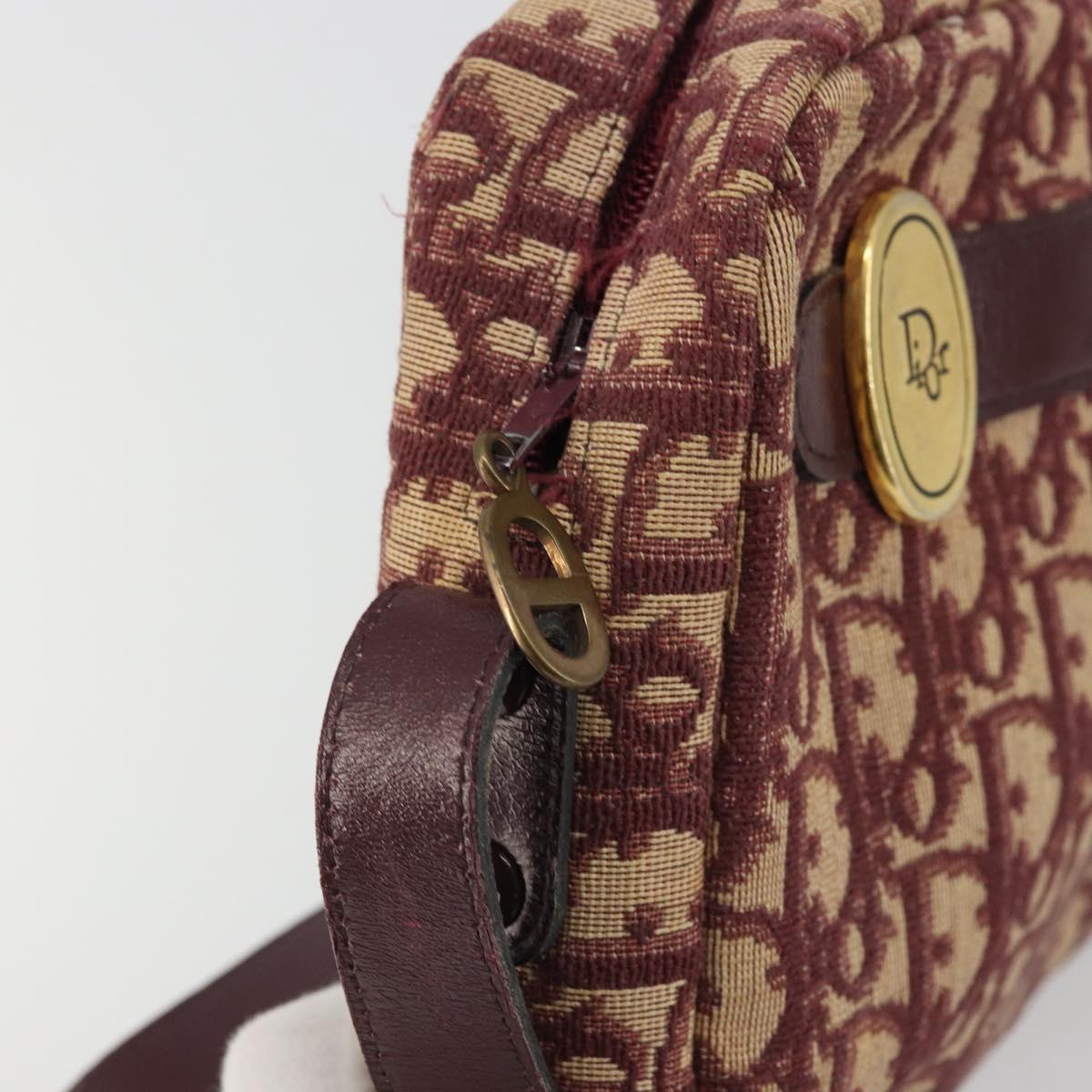 Christian Dior Trotter Canvas Shoulder Bag Red Gold Auth YKZ1108 - Jerrillo image 10
