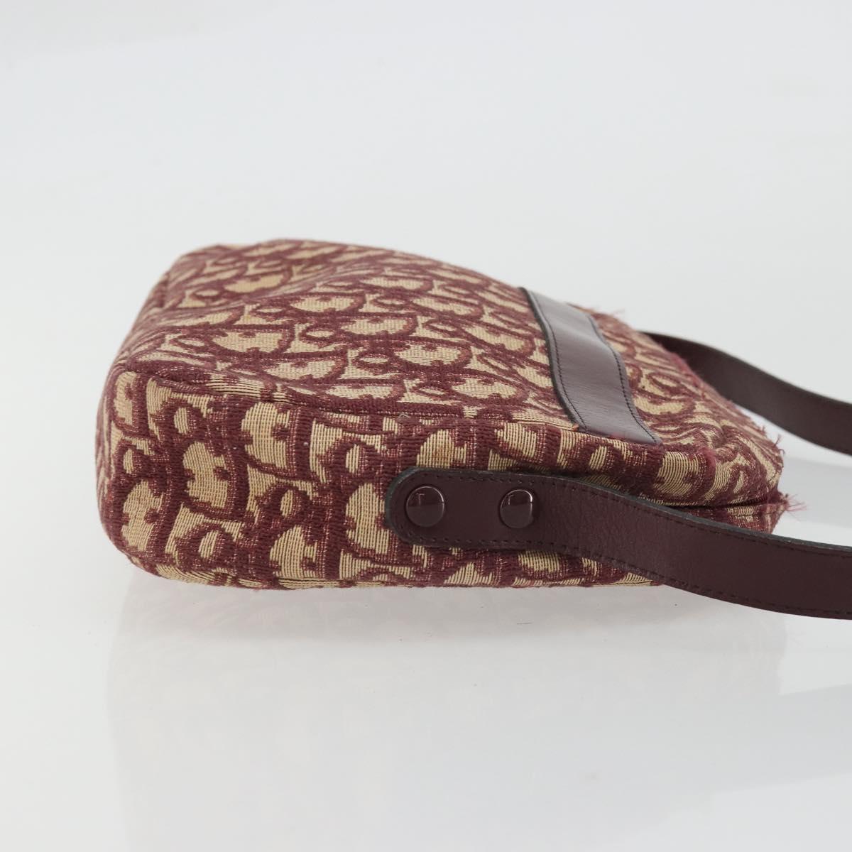 Christian Dior Trotter Canvas Shoulder Bag Red Gold Auth YKZ1108 - Jerrillo image 3
