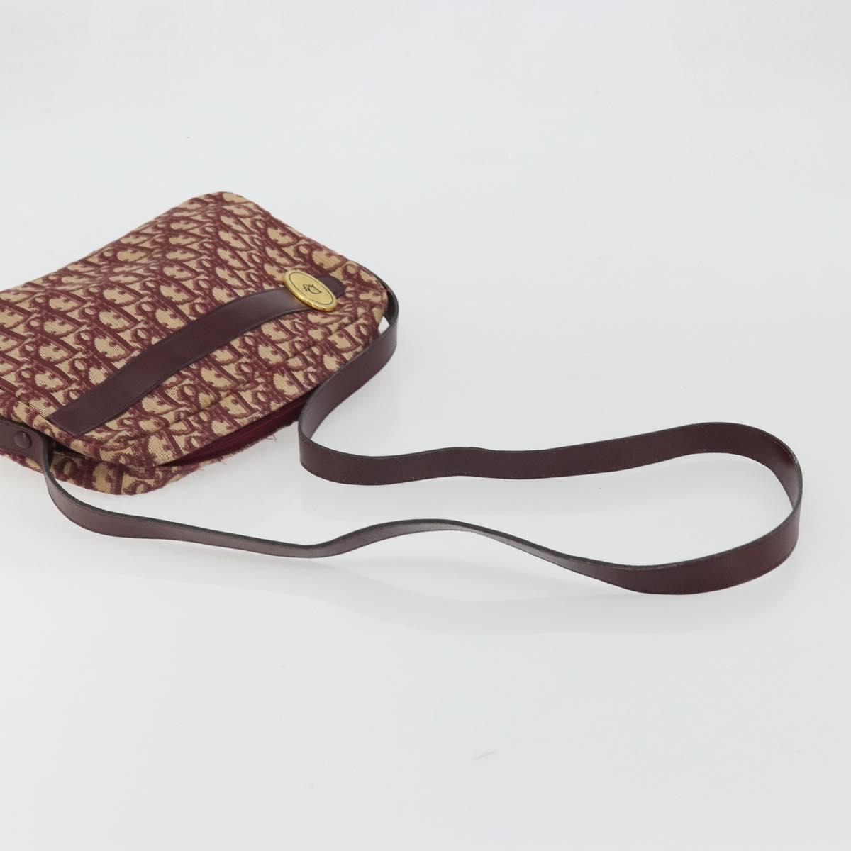 Christian Dior Trotter Canvas Shoulder Bag Red Gold Auth YKZ1108 - Jerrillo image 7