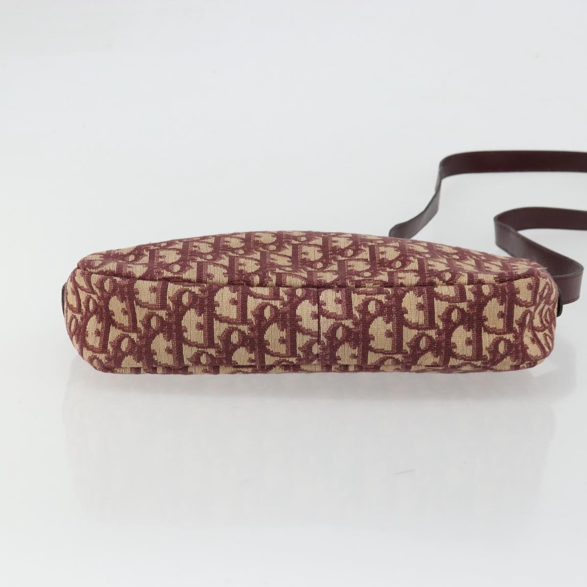 Christian Dior Trotter Canvas Shoulder Bag Red Gold Auth YKZ1108 - Jerrillo image 5