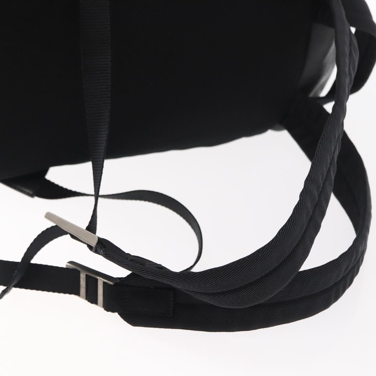 PRADA Backpack Leather Black Silver Auth 121332 - Jerrillo image 8