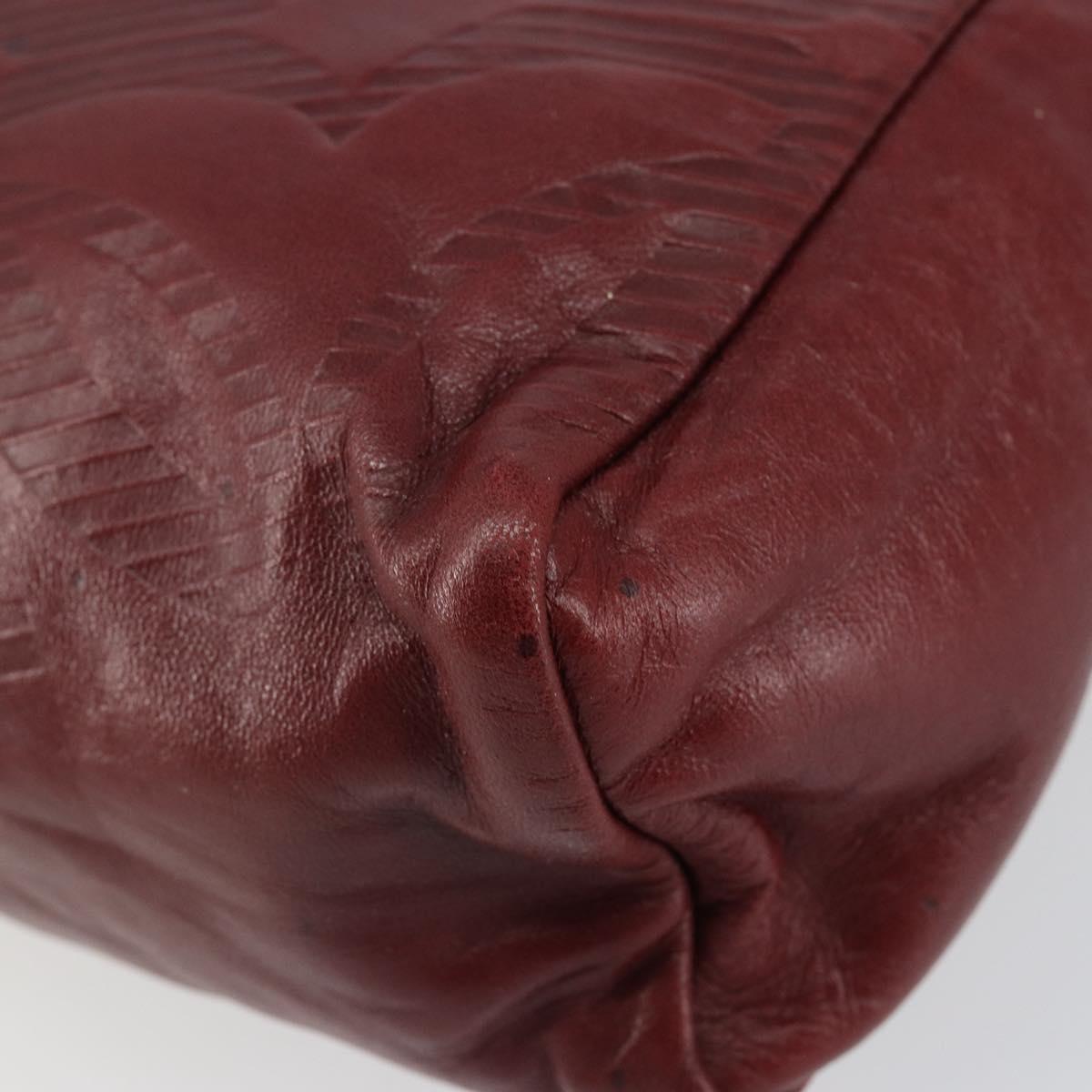 LOEWE Anagram Shoulder Bag Leather Bordeaux Auth 148431 - Jerrillo image 9