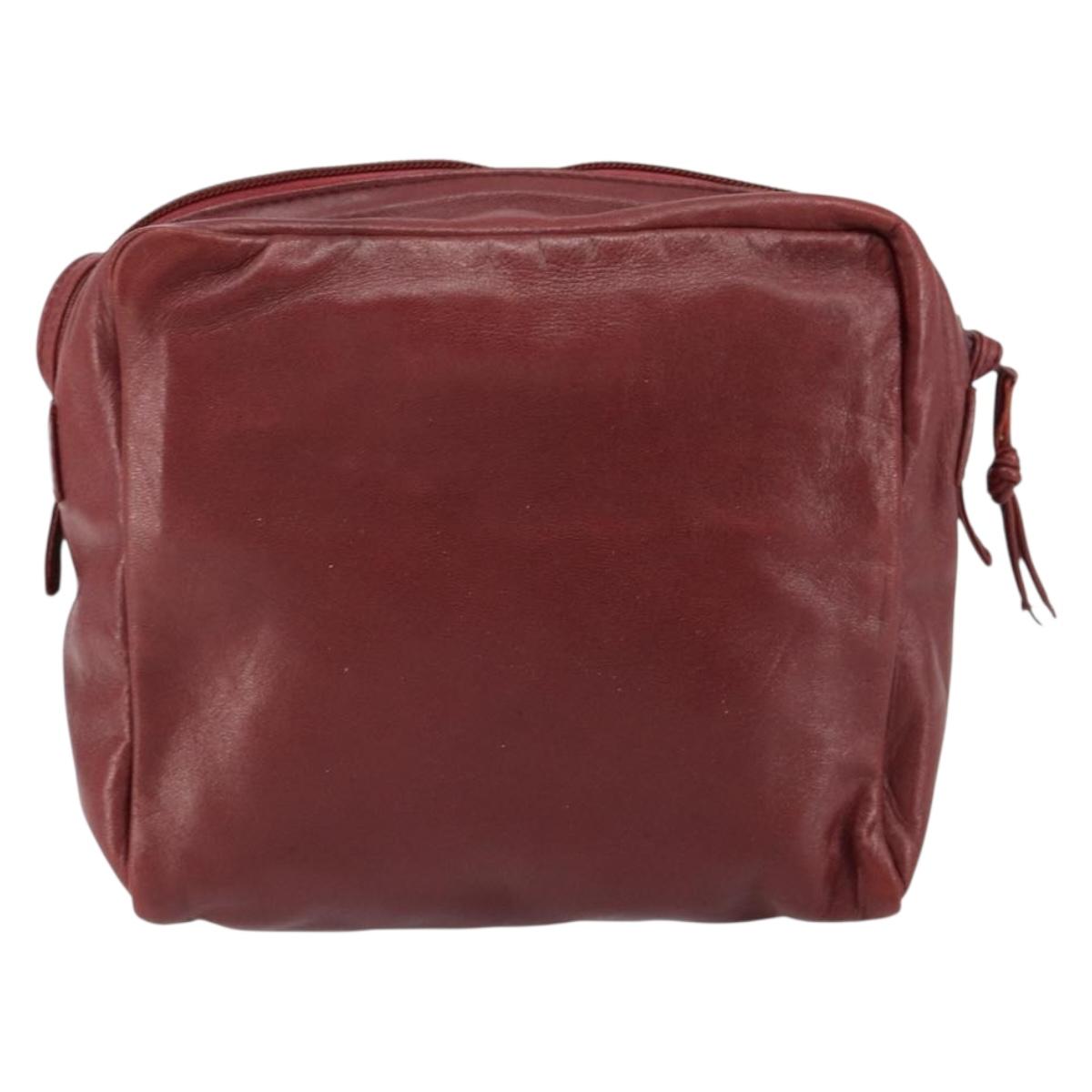 LOEWE Anagram Shoulder Bag Leather Bordeaux Auth 148431 - Jerrillo image 2