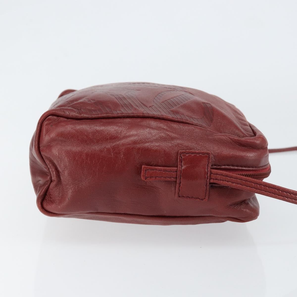 LOEWE Anagram Shoulder Bag Leather Bordeaux Auth 148431 - Jerrillo image 3