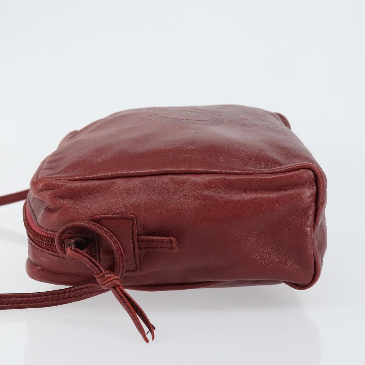 LOEWE Anagram Shoulder Bag Leather Bordeaux Auth 148431 - Jerrillo image 4