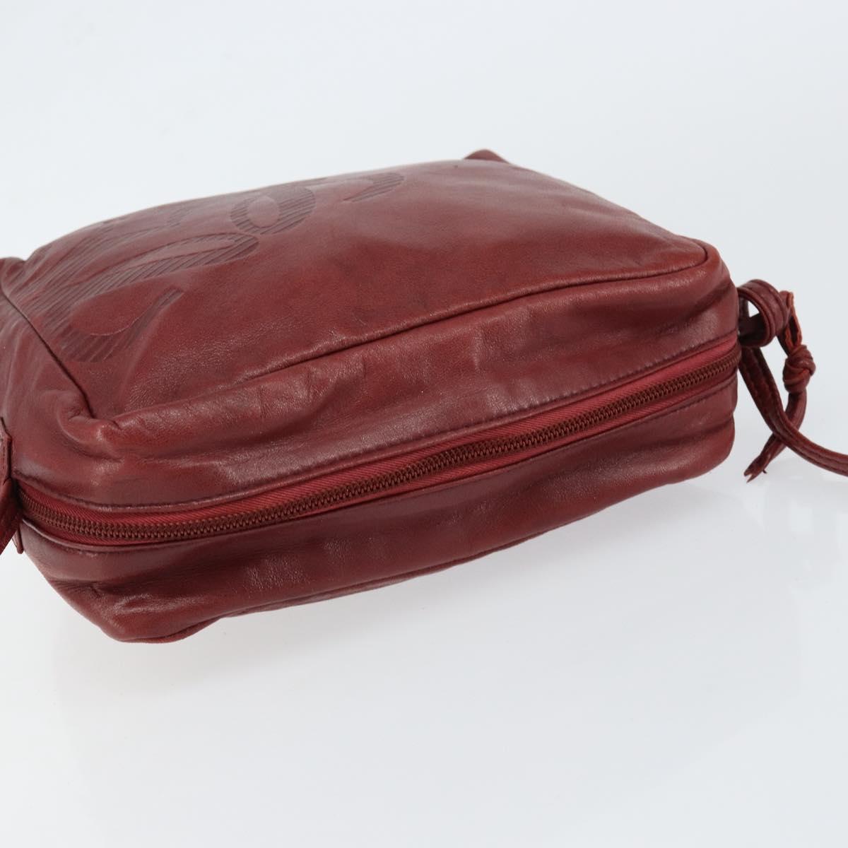 LOEWE Anagram Shoulder Bag Leather Bordeaux Auth 148431 - Jerrillo image 6