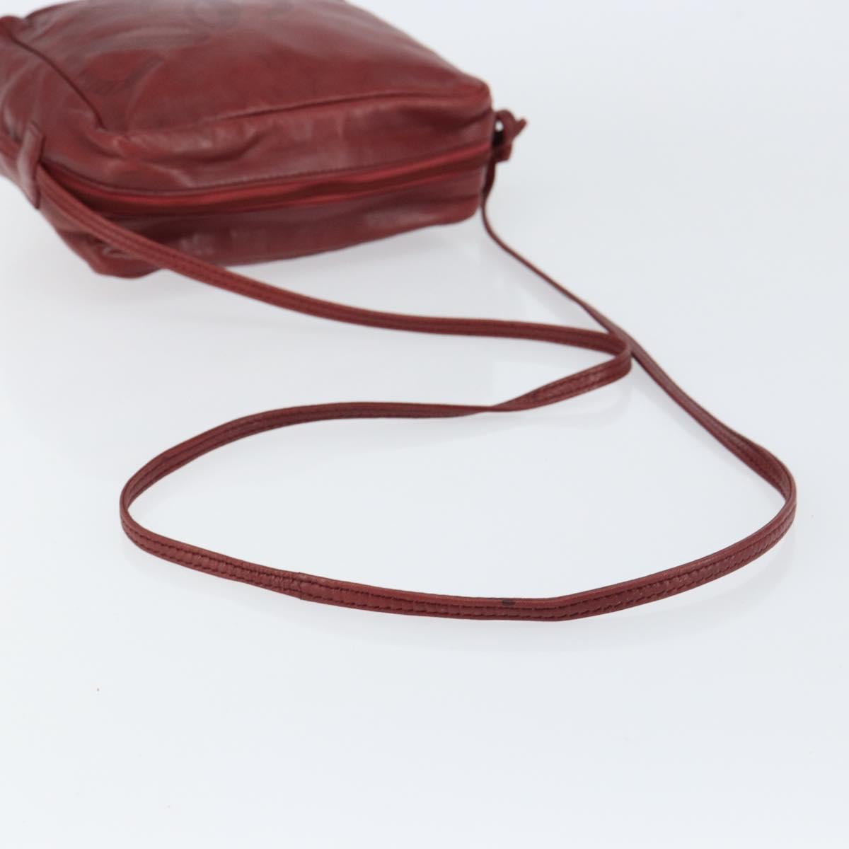 LOEWE Anagram Shoulder Bag Leather Bordeaux Auth 148431 - Jerrillo image 7