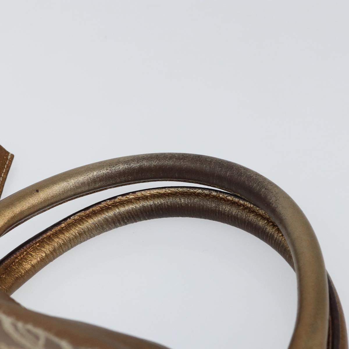 LOEWE Anagram Justa Hand Bag Leather Bronze Gold Auth 148910 - Jerrillo image 8