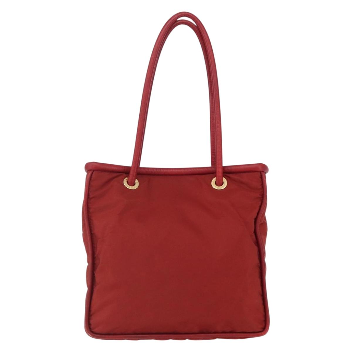 CELINE Tote Bag Nylon Red Gold Auth 149130 - Jerrillo image 2