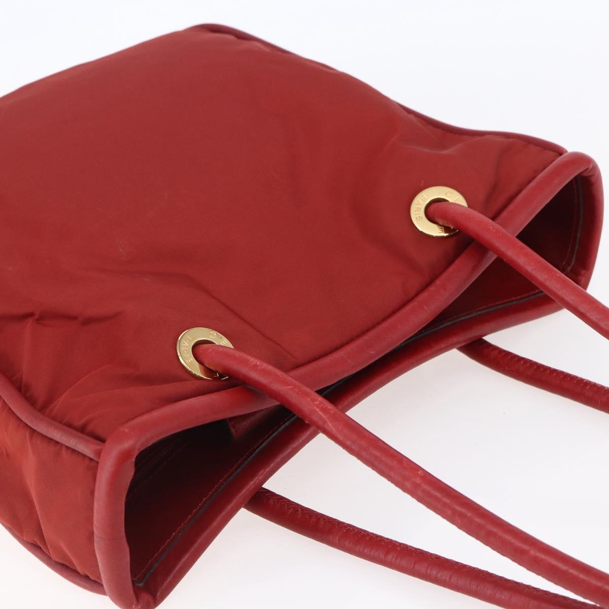 CELINE Tote Bag Nylon Red Gold Auth 149130 - Jerrillo image 6