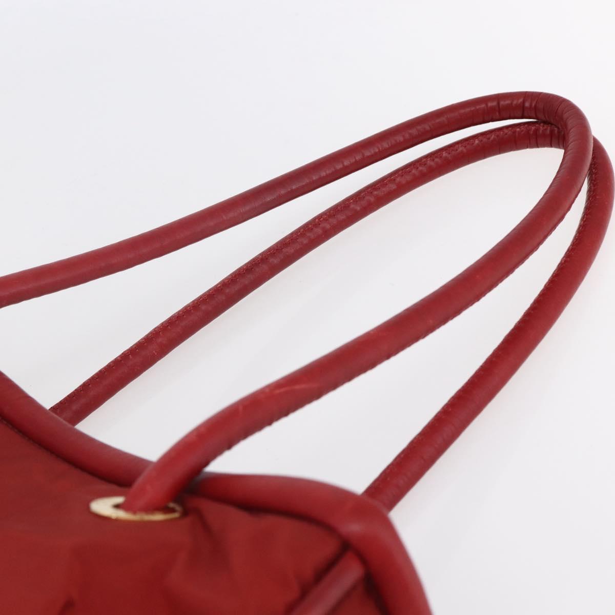 CELINE Tote Bag Nylon Red Gold Auth 149130 - Jerrillo image 8