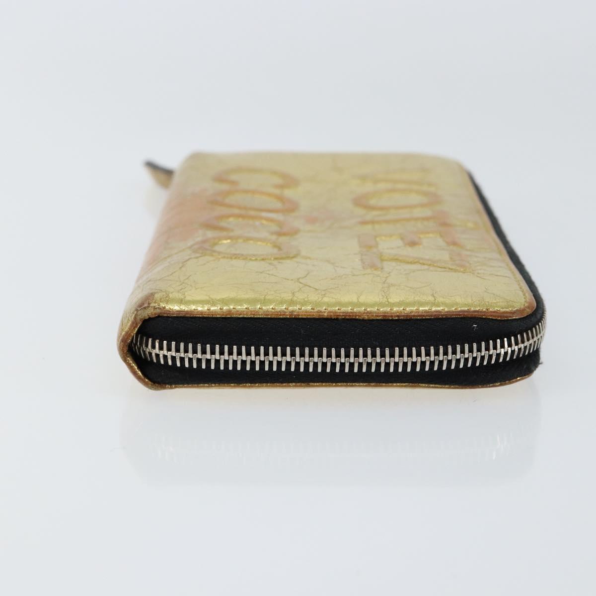 CHANEL Long Wallet Leather Gold Silver CC Auth 149215 - Jerrillo image 4