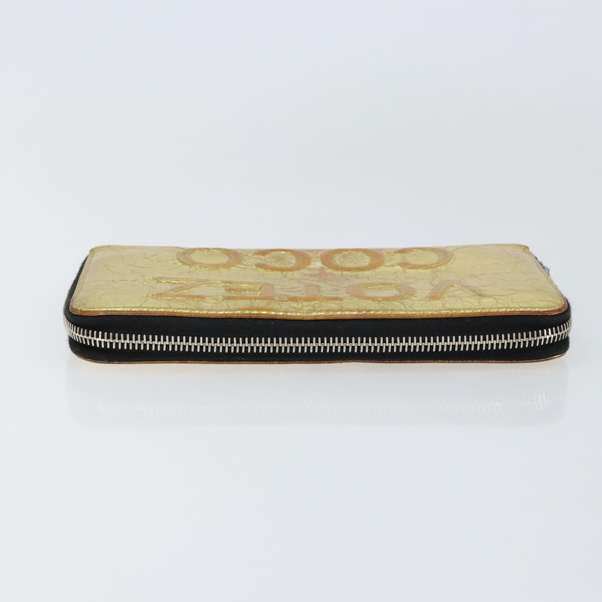 CHANEL Long Wallet Leather Gold Silver CC Auth 149215 - Jerrillo image 6