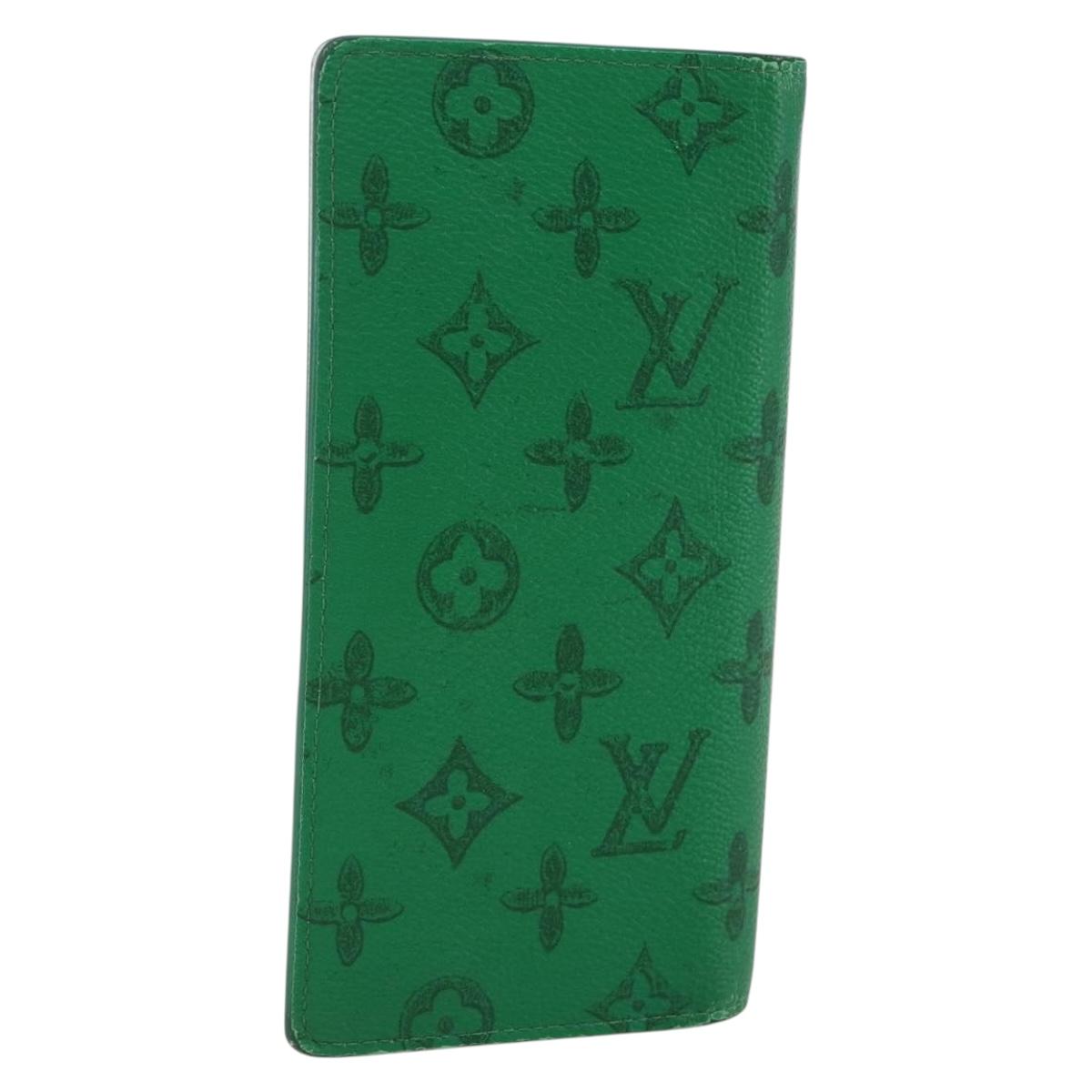 LOUIS VUITTON Monogram Everyday Portefeuille Brazza Green M80801 LV Auth 149234 - Jerrillo image 3