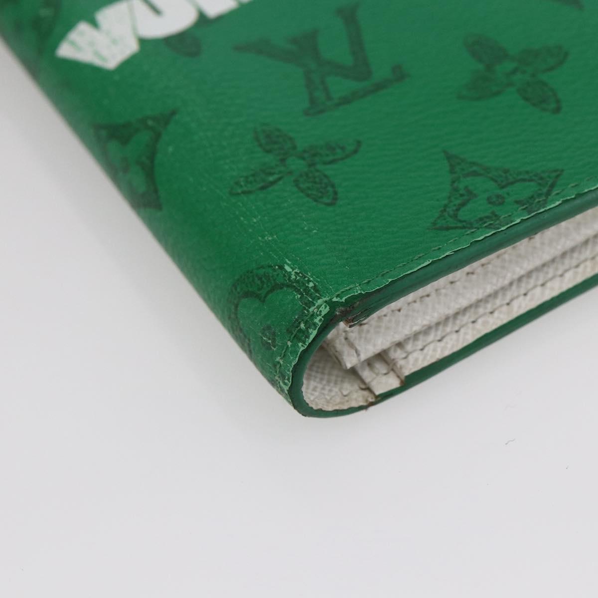 LOUIS VUITTON Monogram Everyday Portefeuille Brazza Green M80801 LV Auth 149234 - Jerrillo image 9