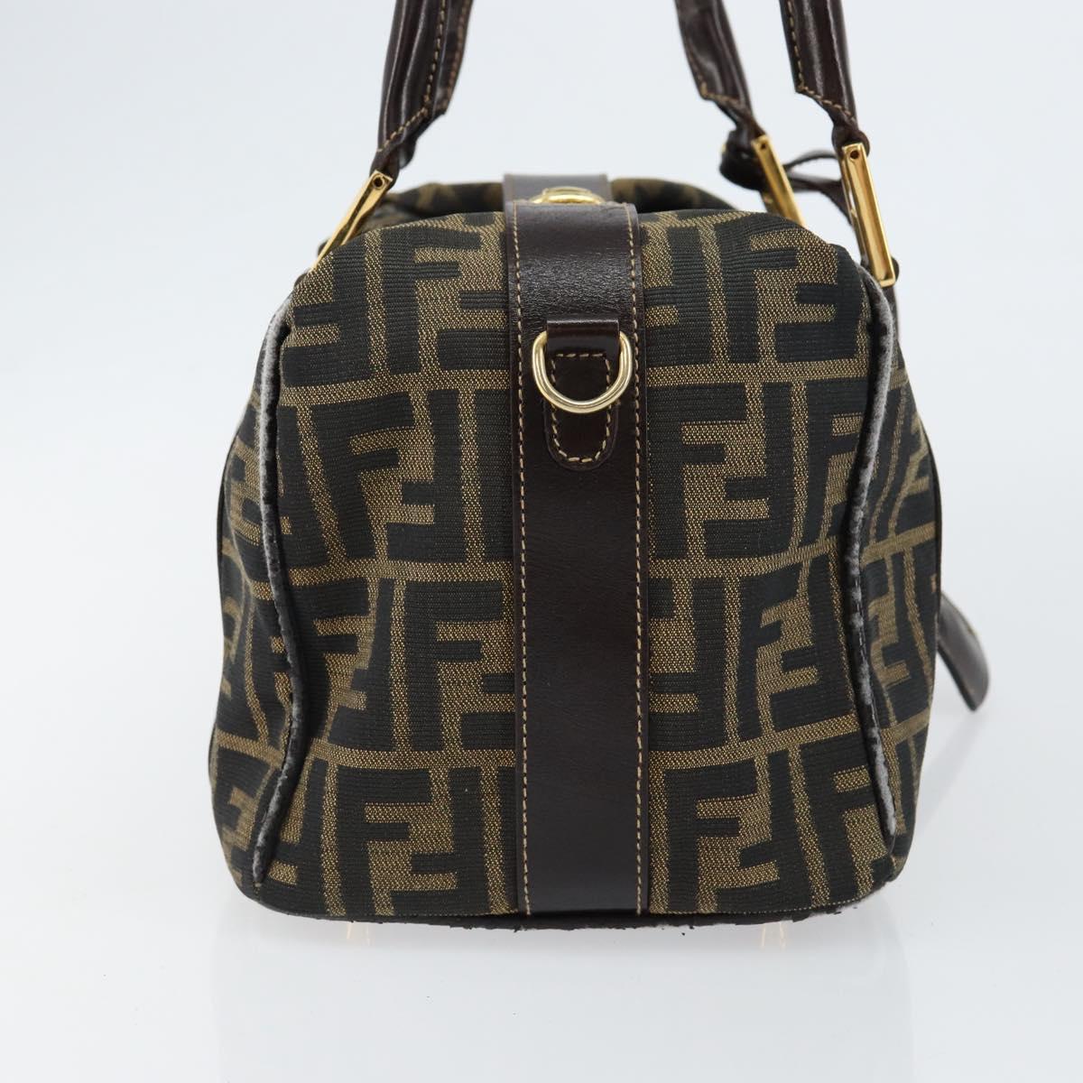 FENDI Zucca Canvas Hand Bag Black Brown Auth 149263 - Jerrillo image 5