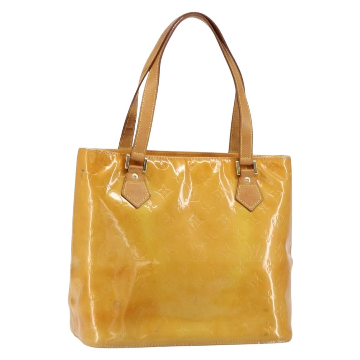LOUIS VUITTON Monogram Vernis Houston Hand Bag Beige M91004 LV Auth 149638 – Jerrillo