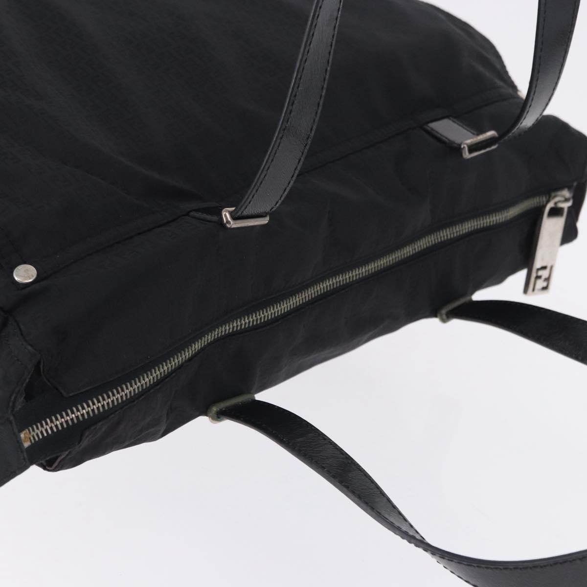 FENDI Zucchino Canvas Tote Bag Black Silver Auth 149710 - Jerrillo image 7