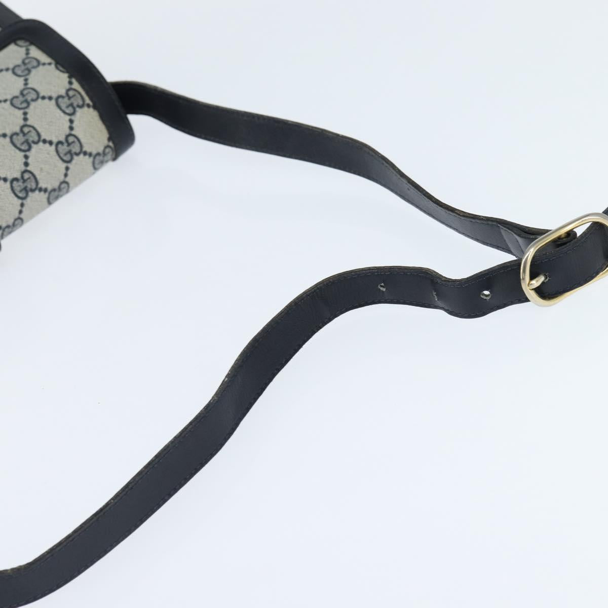 GUCCI GG Supreme Shoulder Bag PVC Navy Gold Auth 150027 - Jerrillo image 7