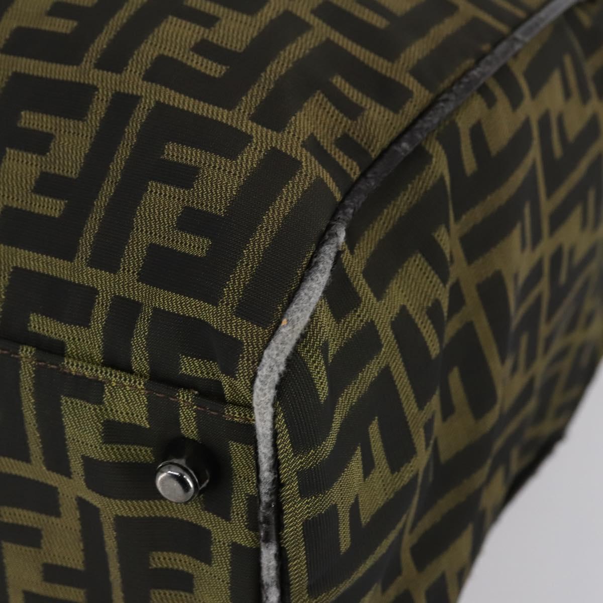 FENDI Zucca Canvas Tote Bag Black Brown Auth 150286 - Jerrillo image 10