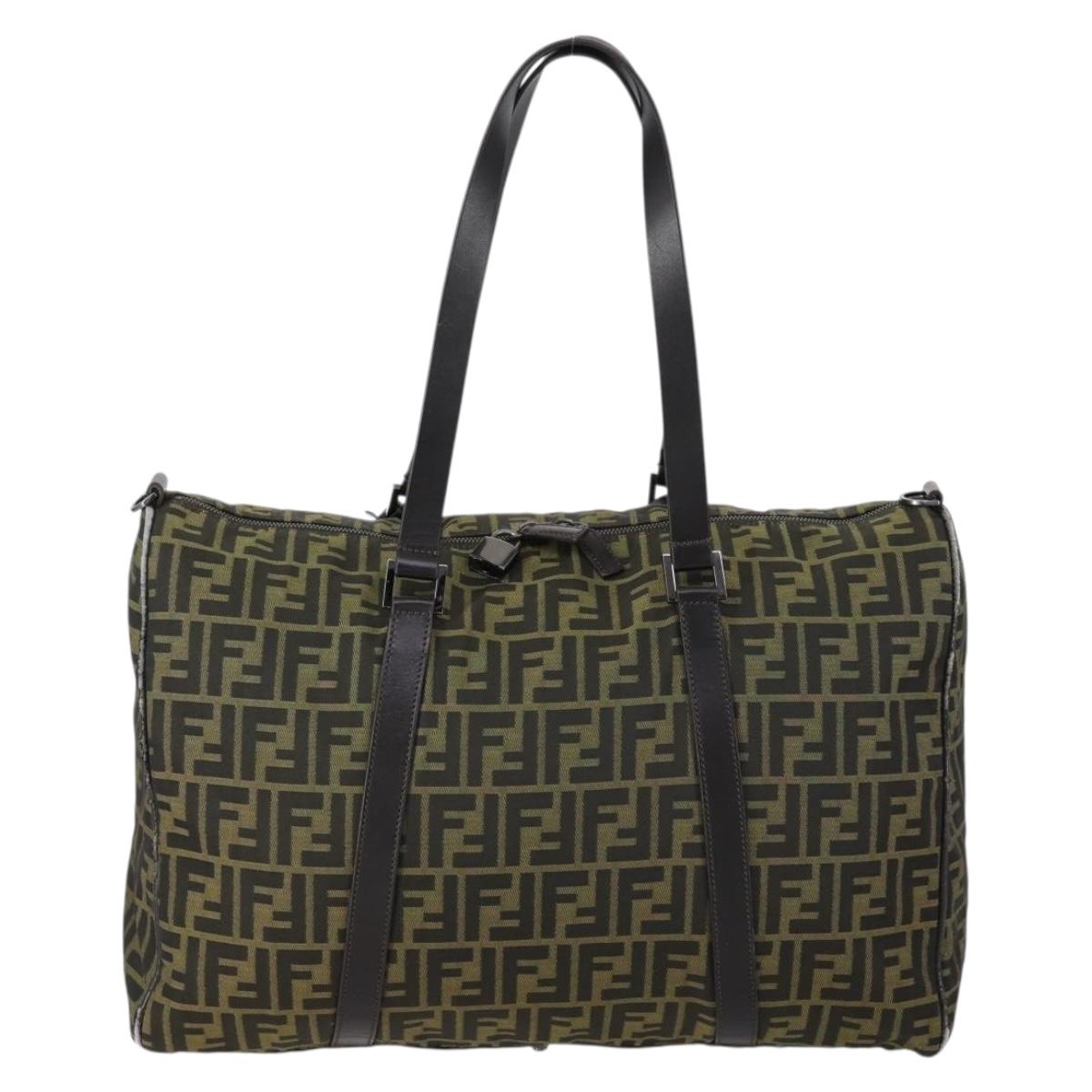 FENDI Zucca Canvas Tote Bag Black Brown Auth 150286 - Jerrillo image 3