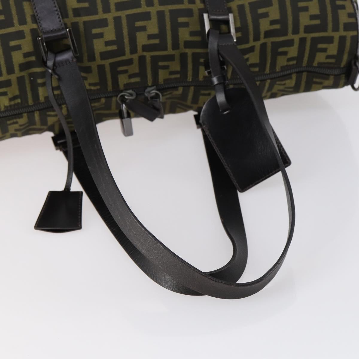 FENDI Zucca Canvas Tote Bag Black Brown Auth 150286 - Jerrillo image 7