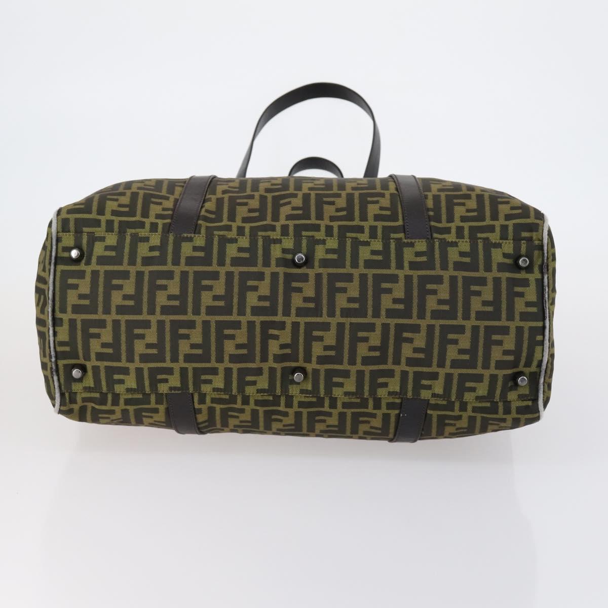 FENDI Zucca Canvas Tote Bag Black Brown Auth 150286 - Jerrillo image 9