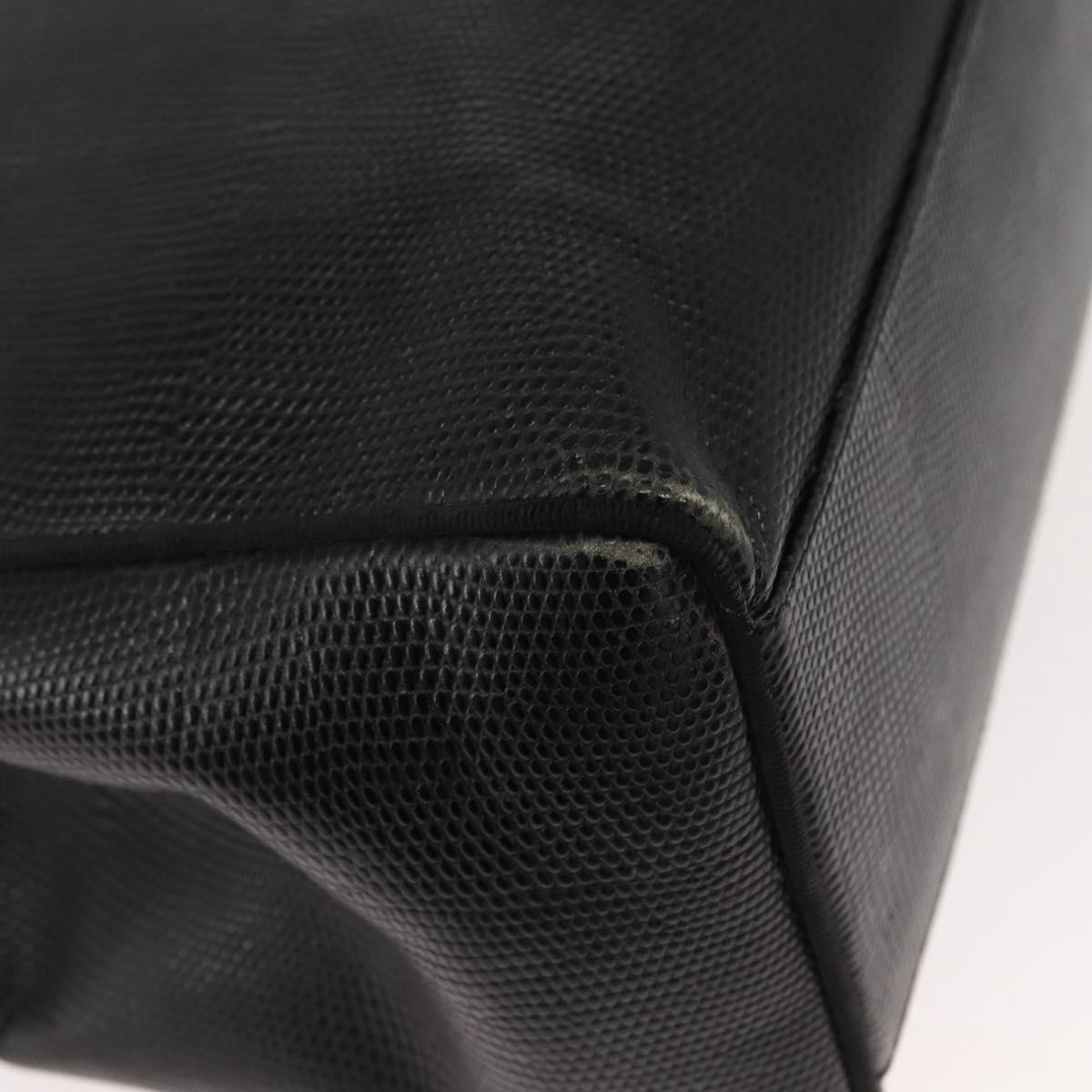 Salvatore Ferragamo Tote Bag Leather Black Gold Auth 151882 - Jerrillo image 9