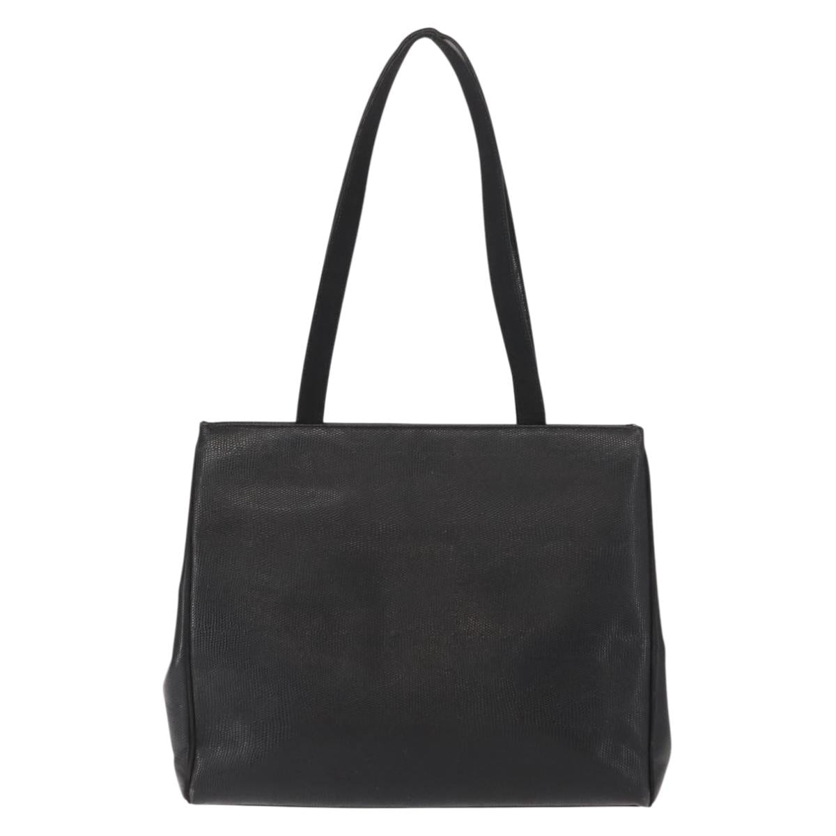 Salvatore Ferragamo Tote Bag Leather Black Gold Auth 151882 - Jerrillo image 2