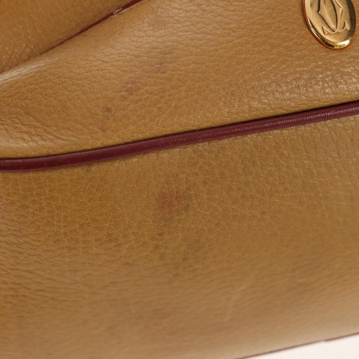 CARTIER Shoulder Bag Leather Beige Auth 151907 - Jerrillo image 6