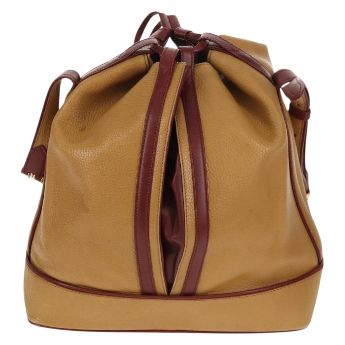 CARTIER Shoulder Bag Leather Beige Auth 151907 - Jerrillo image 2