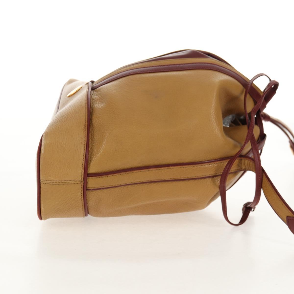CARTIER Shoulder Bag Leather Beige Auth 151907 - Jerrillo image 4
