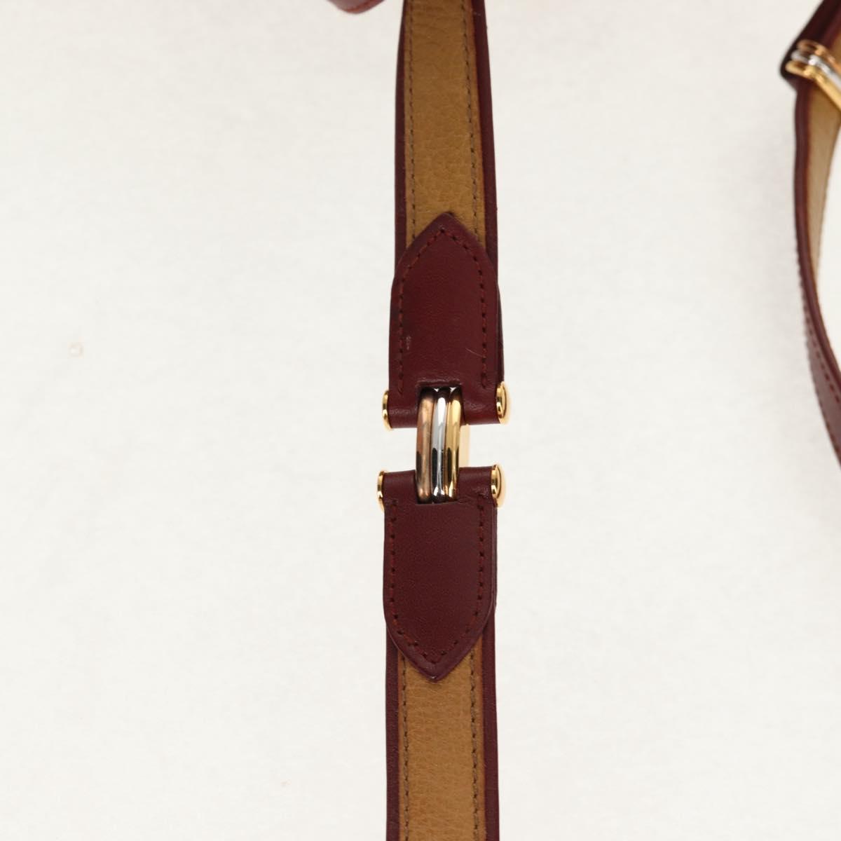 CARTIER Shoulder Bag Leather Beige Auth 151907 - Jerrillo image 10