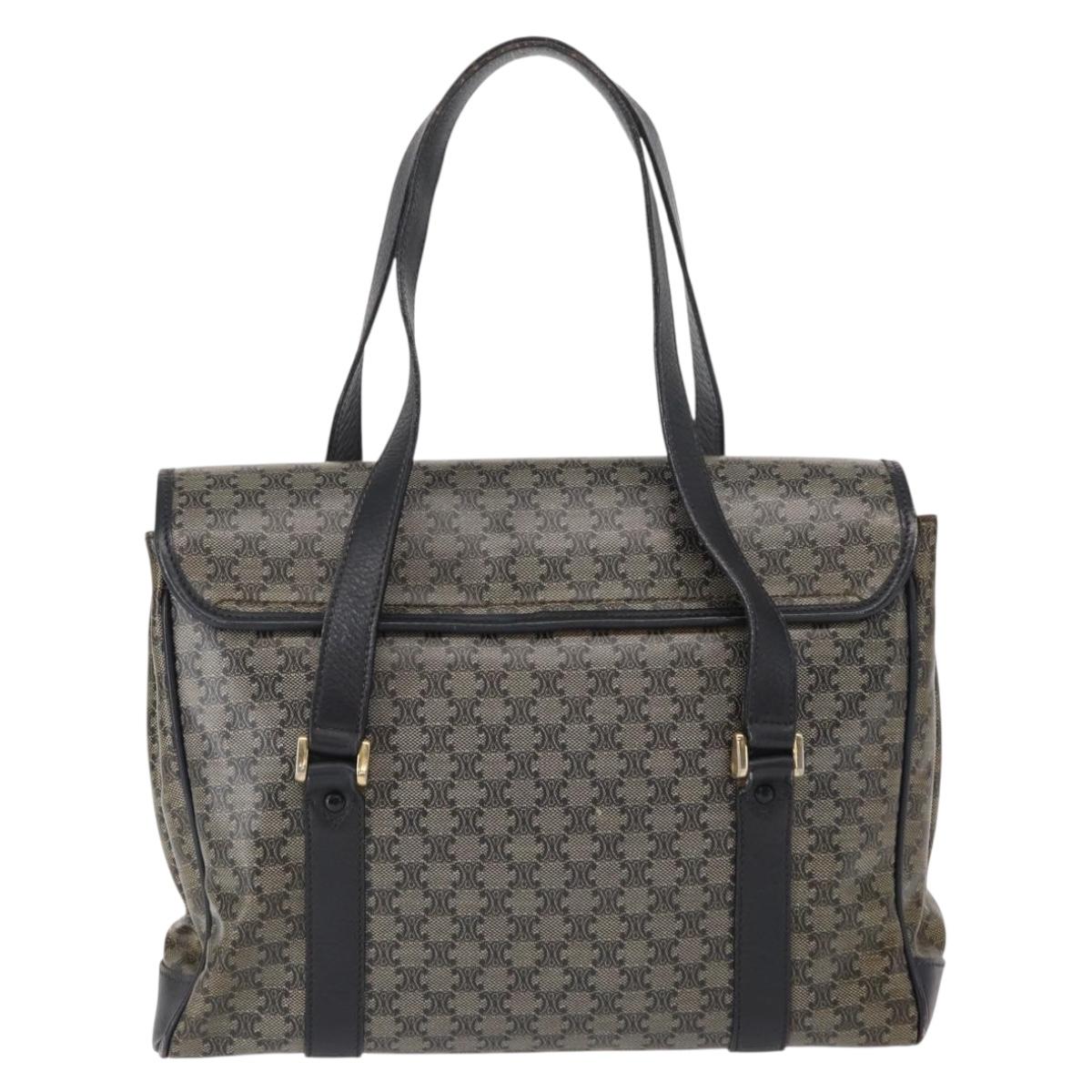 CELINE Macadam Canvas Shoulder Bag PVC Black Gold Auth 152036 - Jerrillo image 2